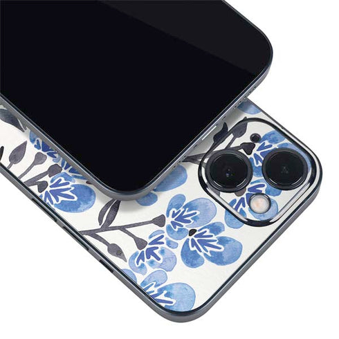 Cat Coq Blue Cherry Blossoms iPhone 14 Skin