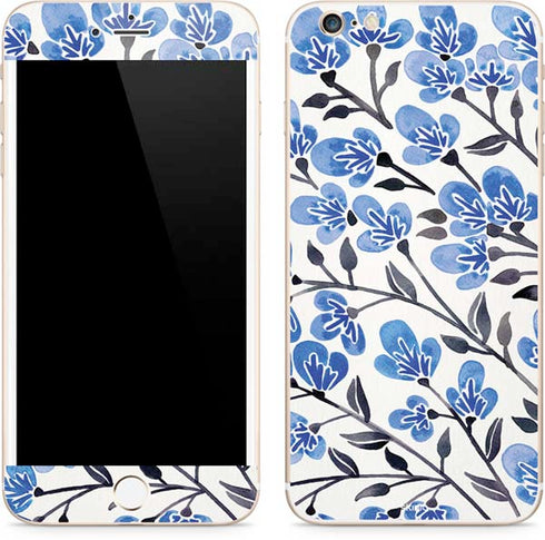 Cat Coq Blue Cherry Blossoms iPhone 6/6s Plus Skin