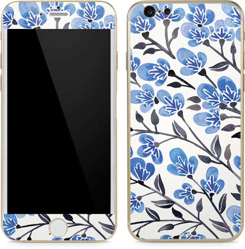 Cat Coq Blue Cherry Blossoms iPhone 6/6s Skin