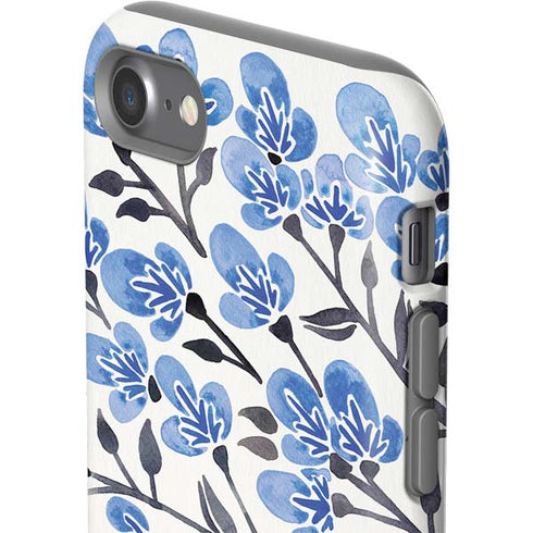 Cat Coq Blue Cherry Blossoms iPhone SE (2nd & 3rd Gen) Pro Case