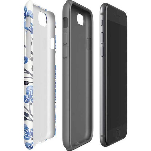 Cat Coq Blue Cherry Blossoms iPhone SE (2nd & 3rd Gen) Pro Case