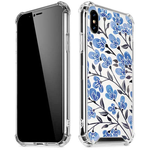 Blue Cherry Blossoms by Cat Coq iPhone XS Max Clear Case