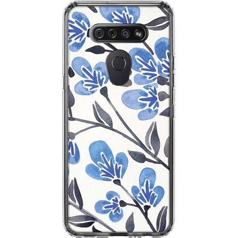Blue Cherry Blossoms by Cat Coq LG K51/Q51 Clear Case