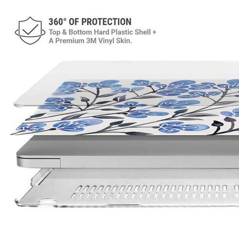 Blue Cherry Blossoms by Cat Coq MacBook Air 15in (2023-2025) Case plus Skin