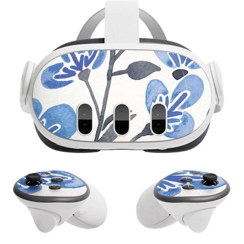 Blue Cherry Blossoms by Cat Coq Meta Quest 3 Skin