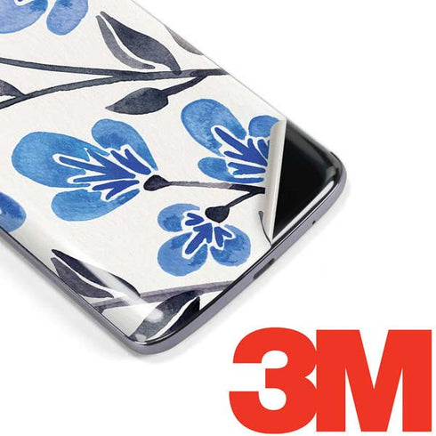 Cat Coq Blue Cherry Blossoms Moto E5 Plus Skin