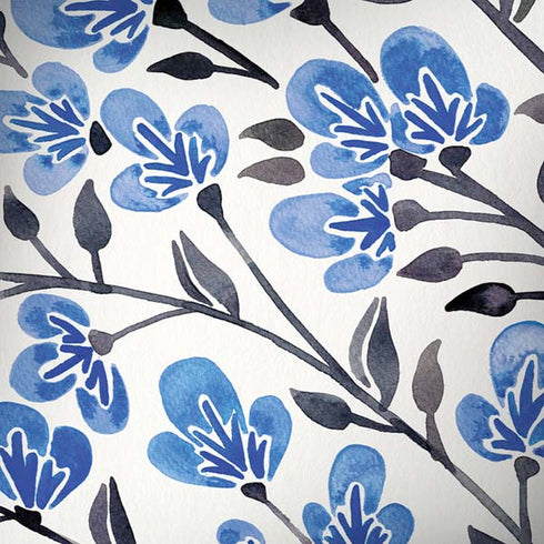 Cat Coq Blue Cherry Blossoms Moto G6 Skin