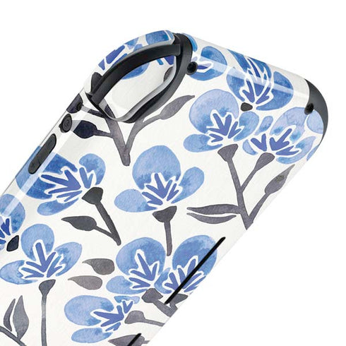 Cat Coq Blue Cherry Blossoms Nintendo Switch Lite Skin