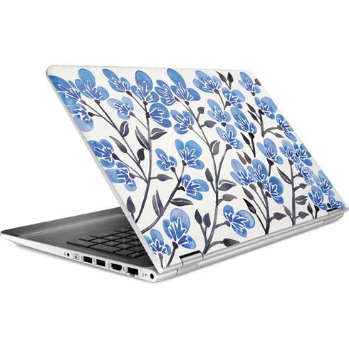 Cat Coq Blue Cherry Blossoms HP Pavilion Skin