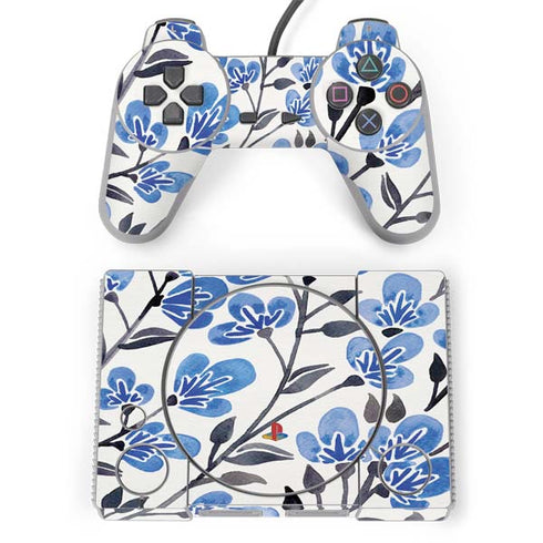 Cat Coq Blue Cherry Blossoms PlayStation Classic Bundle Skin