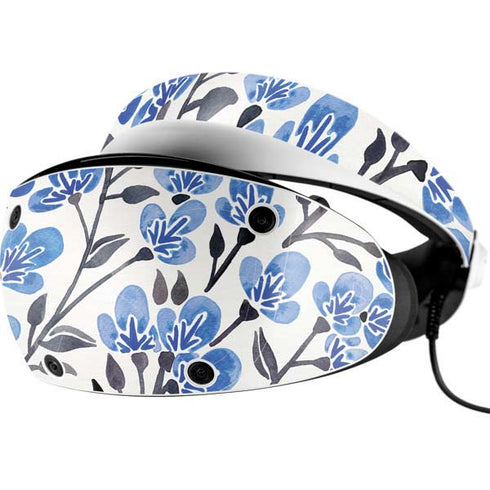Cat Coq Blue Cherry Blossoms PlayStation VR2 Skin