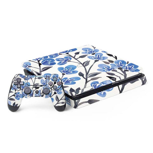 Cat Coq Blue Cherry Blossoms PS4 Slim Bundle Skin