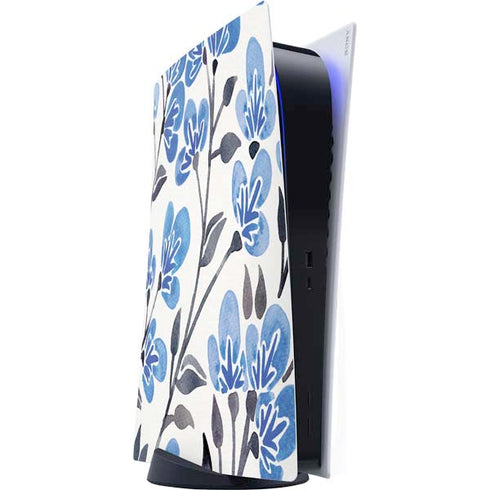 Cat Coq Blue Cherry Blossoms PS5 Digital Edition Console Skin