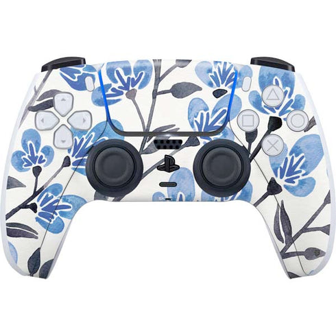Cat Coq Blue Cherry Blossoms PS5 Controller Skin
