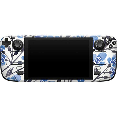 Cat Coq Blue Cherry Blossoms Steam Deck Handheld Gaming Computer Skin