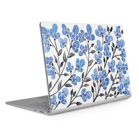Cat Coq Blue Cherry Blossoms Surface Book 2 15in Skin