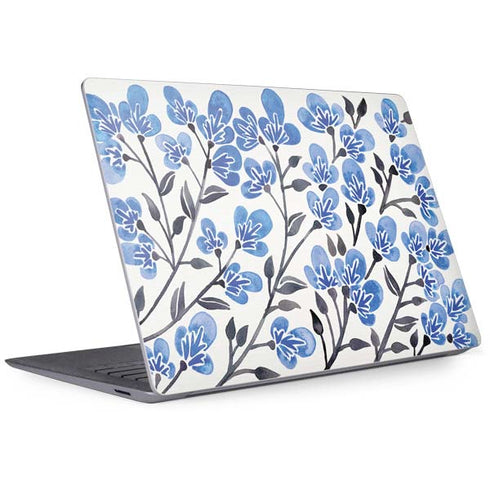 Cat Coq Blue Cherry Blossoms Surface Laptop 3 13.5in Skin