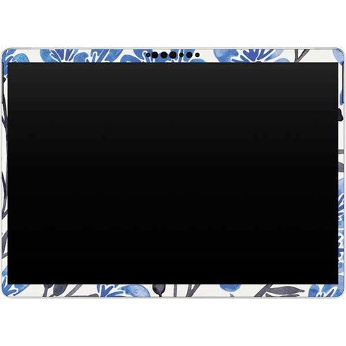 Cat Coq Blue Cherry Blossoms Surface Pro 8 Skin