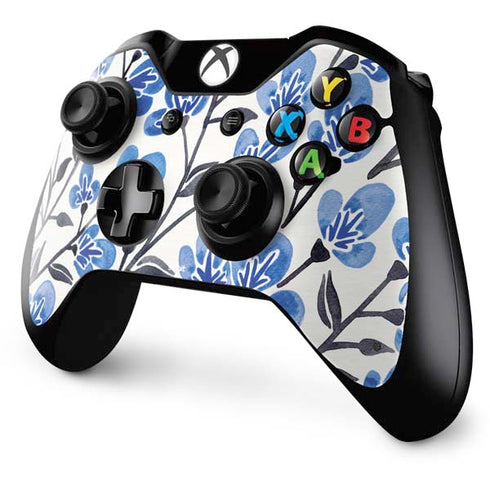 Cat Coq Blue Cherry Blossoms Xbox One Controller Skin
