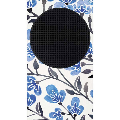 Cat Coq Blue Cherry Blossoms Xbox Series S Console Skin