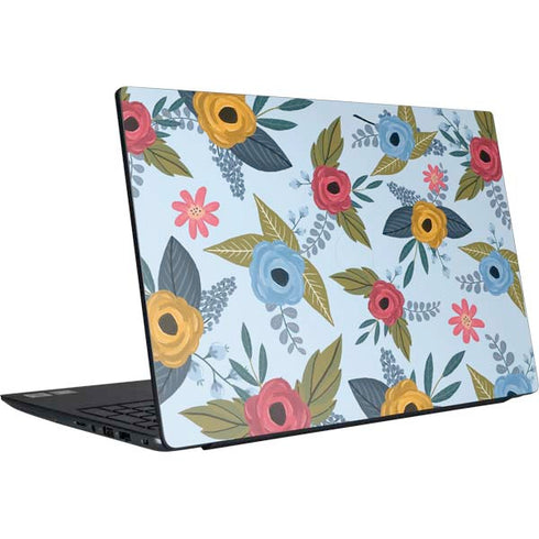 Blue Fall Flowers Dell Vostro Skin