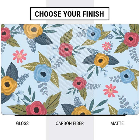 Blue Fall Flowers Dell Vostro Skin