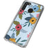 Blue Fall Flowers Galaxy A21 Clear Case