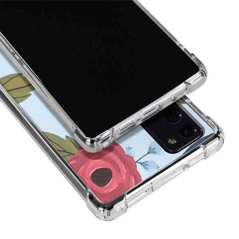 Blue Fall Flowers Galaxy Note20 5G Clear Case