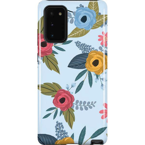 Blue Fall Flowers Galaxy Note20 5G Pro Case