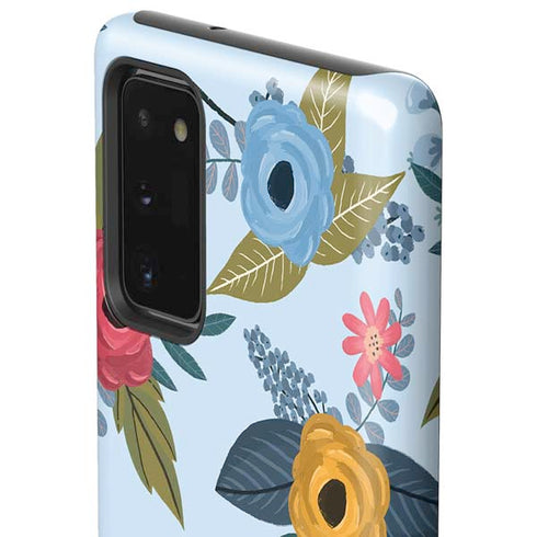 Blue Fall Flowers Galaxy Note20 5G Pro Case