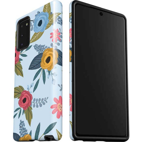 Blue Fall Flowers Galaxy Note20 5G Pro Case