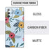 Blue Fall Flowers Galaxy Note20 5G Skin