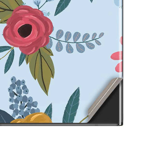 Blue Fall Flowers Galaxy Note20 Ultra 5G Skin