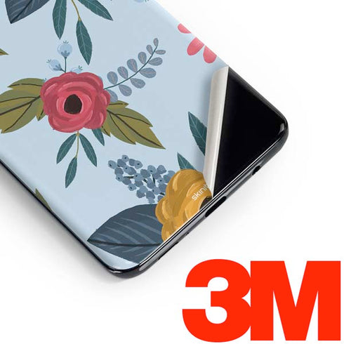 Blue Fall Flowers Galaxy S10 Skin