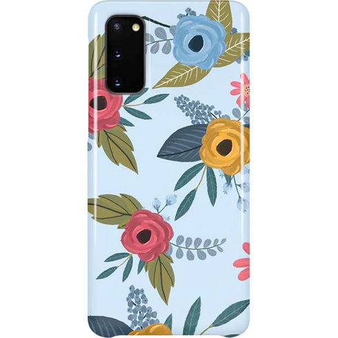 Blue Fall Flowers Galaxy S20 Lite Case