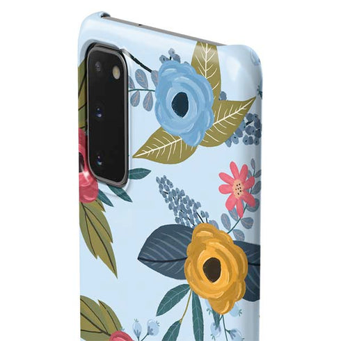 Blue Fall Flowers Galaxy S20 Lite Case