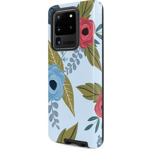 Blue Fall Flowers Galaxy S20 Ultra 5G Pro Case