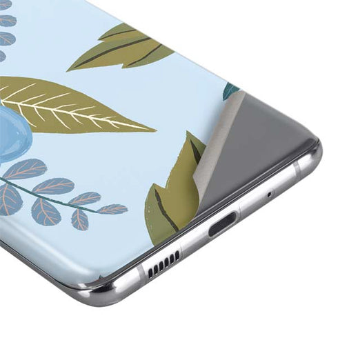 Blue Fall Flowers Galaxy S20 Ultra 5G Skin