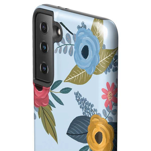 Blue Fall Flowers Galaxy S21 Plus 5G Pro Case
