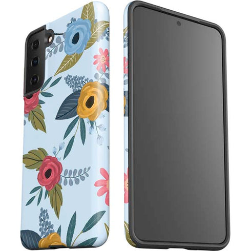 Blue Fall Flowers Galaxy S21 Plus 5G Pro Case