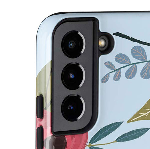 Blue Fall Flowers Galaxy S22 Plus Pro Case