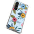 Blue Fall Flowers Galaxy S23 Clear Case