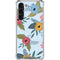 Blue Fall Flowers Galaxy S23 Plus Clear Case