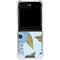 Blue Fall Flowers Galaxy Z Flip5 5G Clear Case