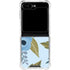 Blue Fall Flowers Galaxy Z Flip5 5G Clear Case