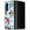 Blue Fall Flowers Galaxy Z Fold4 5G Clear Case