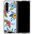 Blue Fall Flowers Galaxy Z Fold4 5G Clear Case