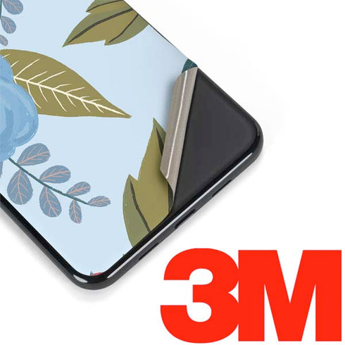 Blue Fall Flowers Google Pixel 3a XL Skin