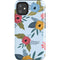 Blue Fall Flowers iPhone 11 Impact Case