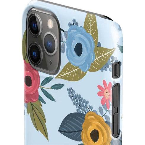 Blue Fall Flowers iPhone 11 Pro Lite Case